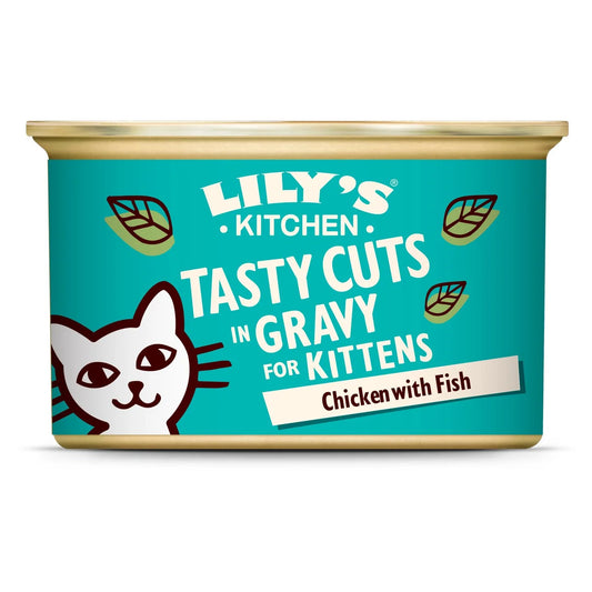 Lily's Kitchen Chicken & Ocean Fish Tasty Cuts in Gravy for Kittens - 85g