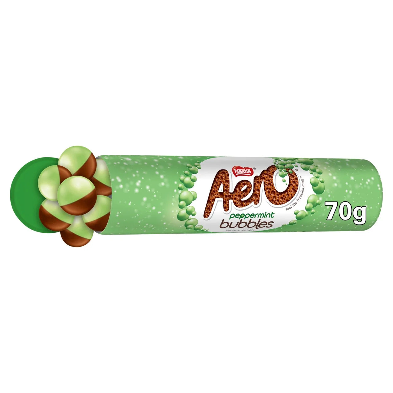 Aero Bubbles Peppermint Mint Chocolate Tube - 70g