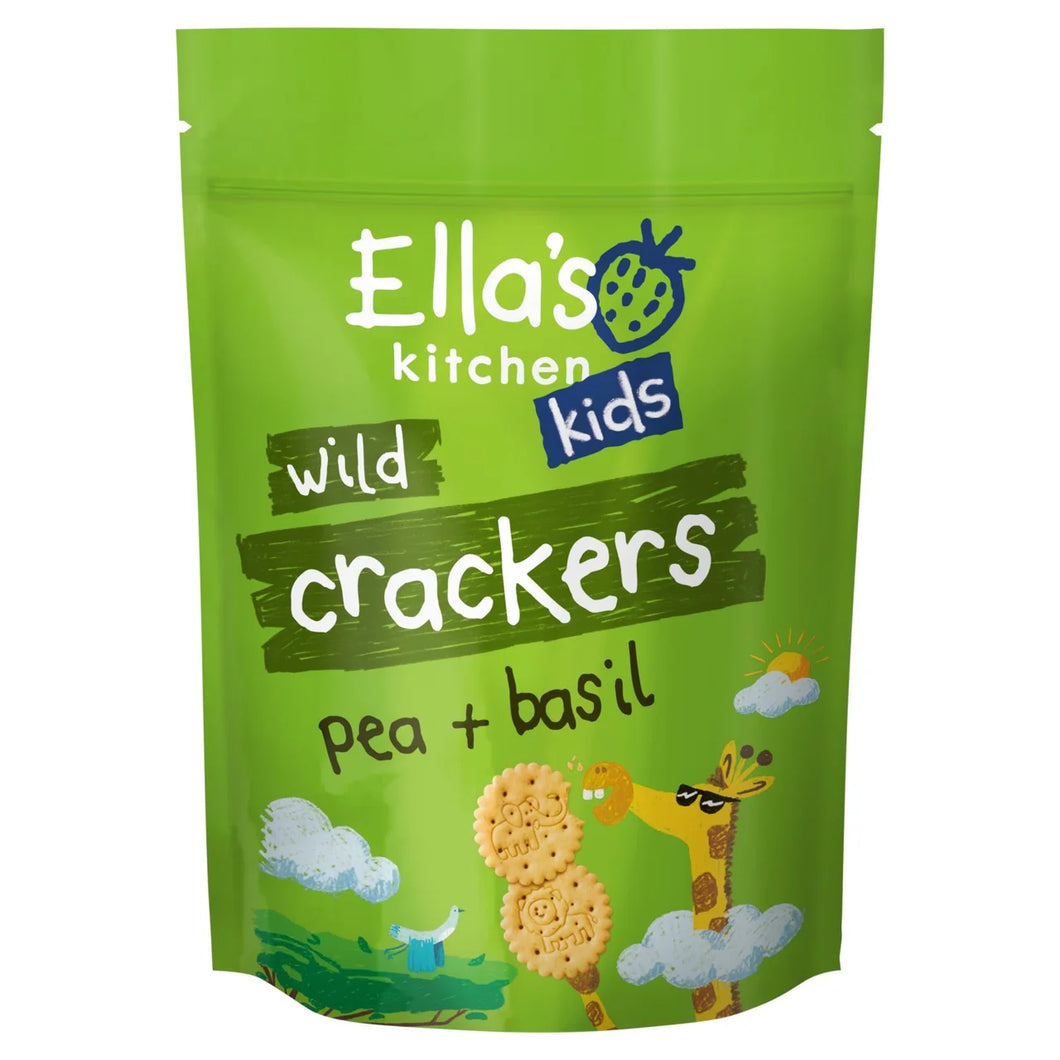 Ella's Kitchen Organic Safari Crackers Pea & Basil 18+ Months - 100g