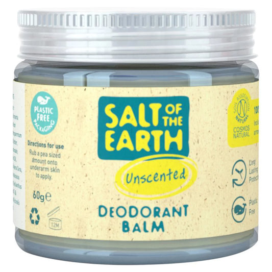 Salt of the Earth Unscented Natural Deodorant Balm - 60g