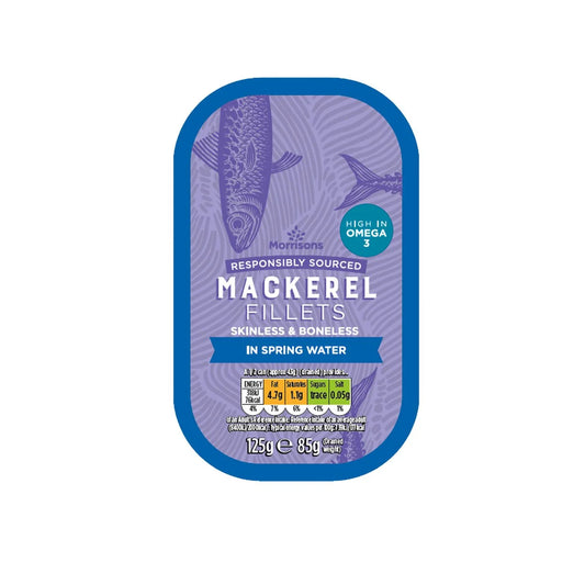 Morrisons Mackerel In Spring Water, 125g