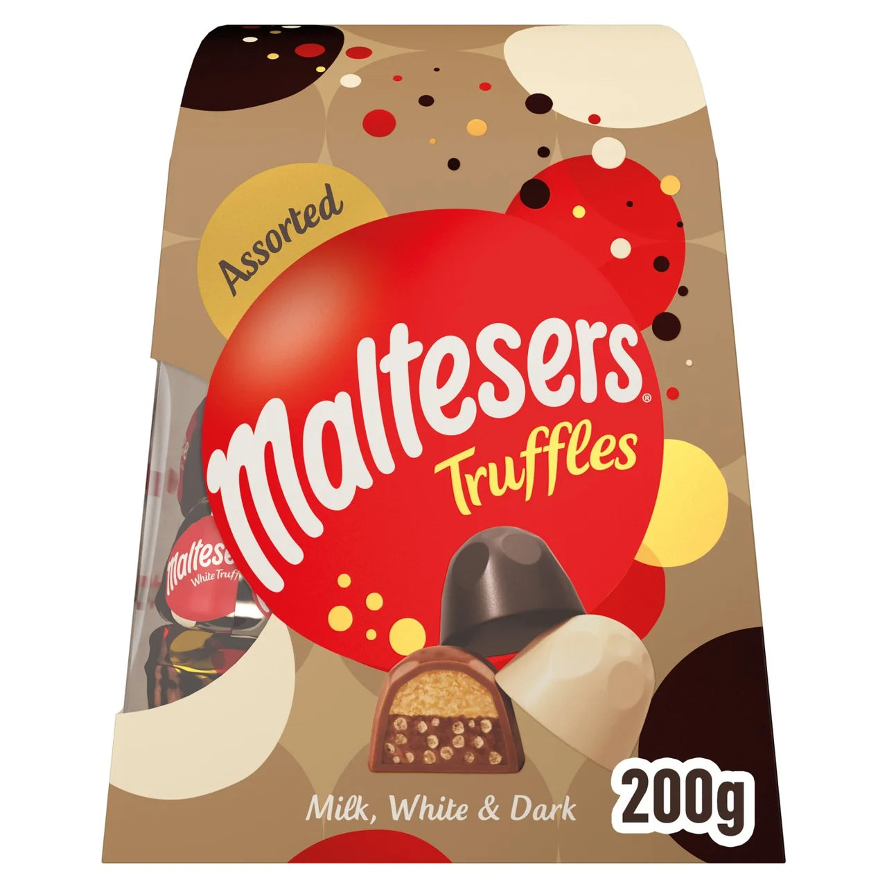 Maltesers Assorted Truffles White, Dark and Milk Chocolate Gift Box - 200g