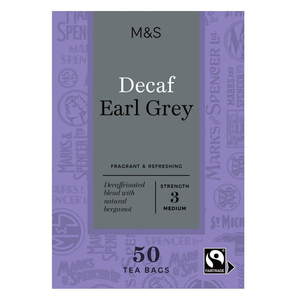 M&S Fairtrade Decaffeinated Earl Grey Tea Bags, 50 bags