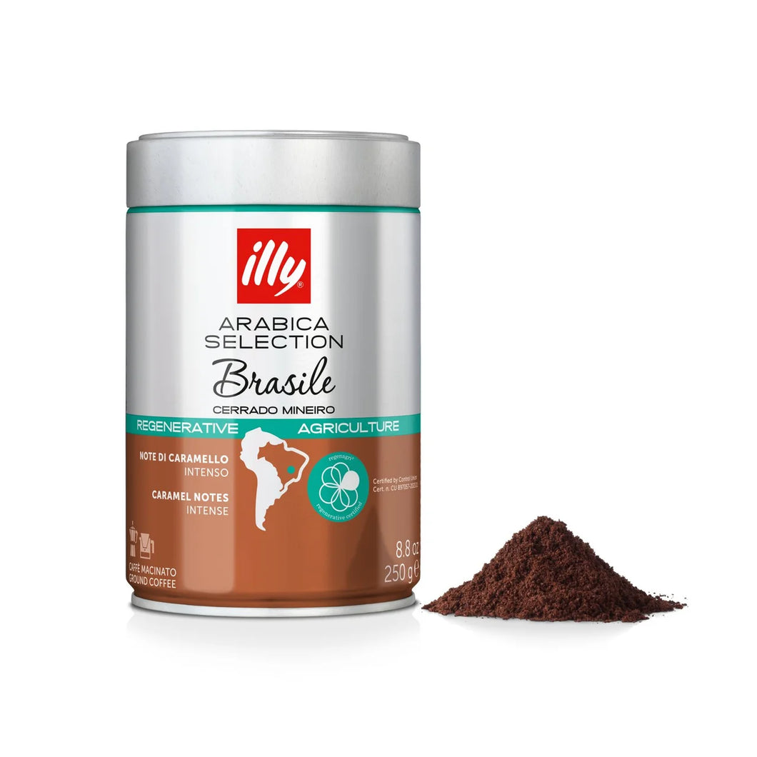 illy Cerrado Mineiro Brazil Ground Coffee - Regenerative Agriculture 250g