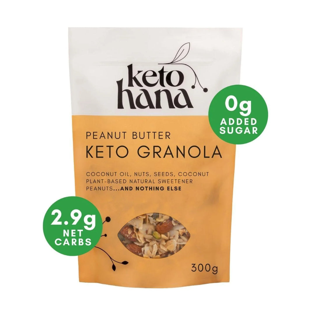 Keto Hana Peanut Butter Low Sugar Granola 300g
