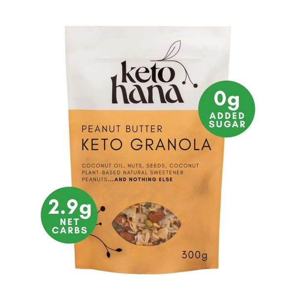 Keto Hana Peanut Butter Low Sugar Granola 300g