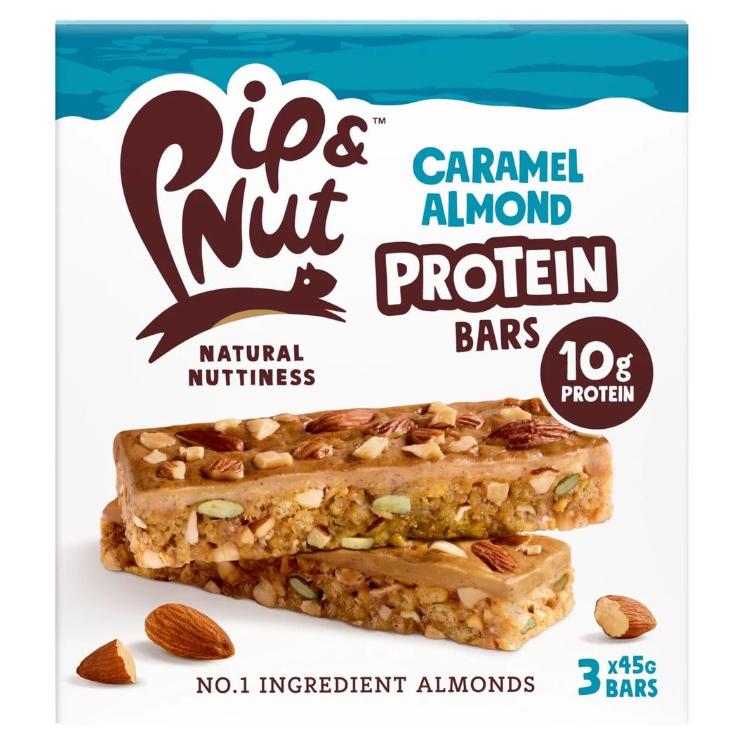 Pip & Nut Protein Caramel Almond Bars - 3 x 45g