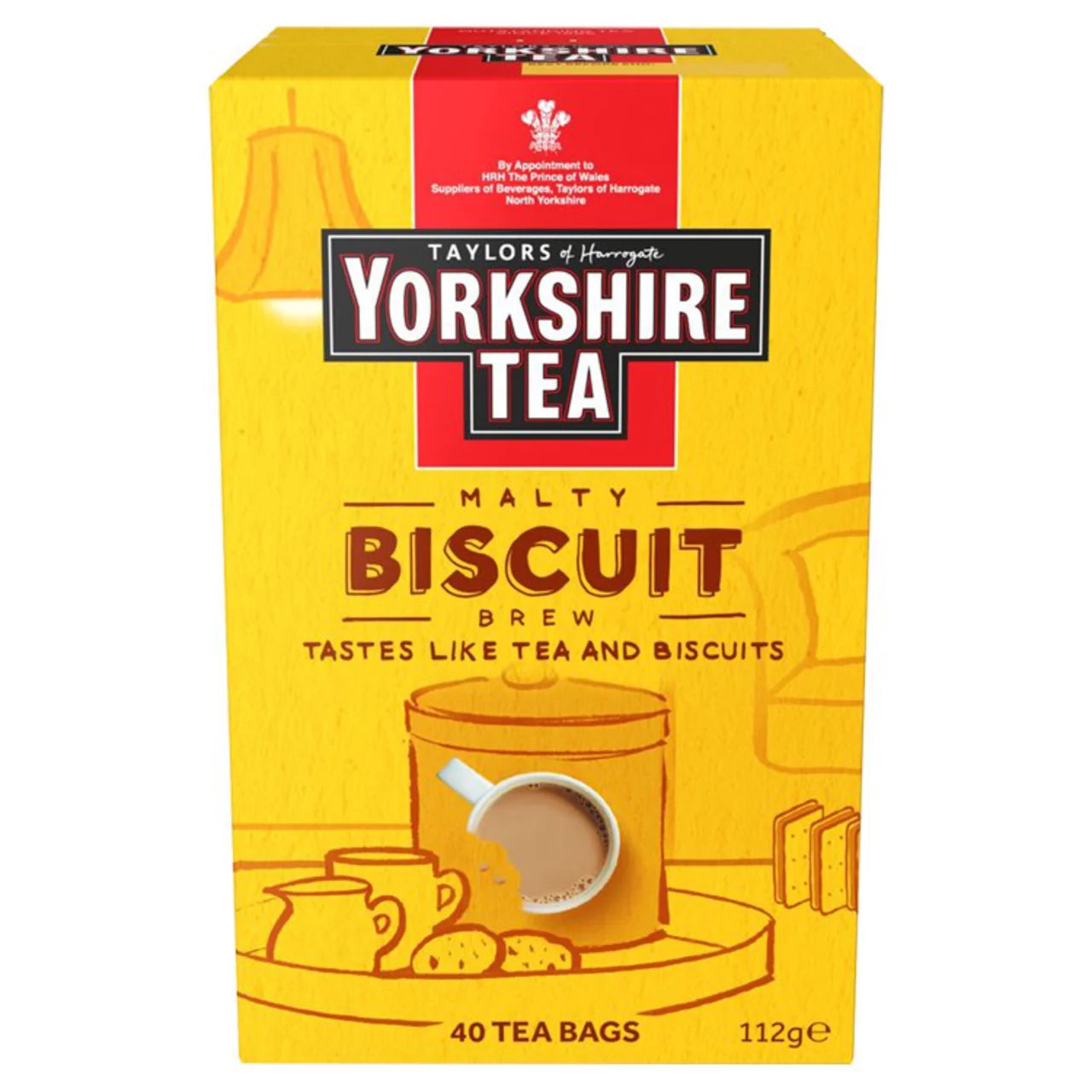 Taylors Of Harrogate Yorkshire Tea Malty Biscuit Brew - 40 Teabags 112G