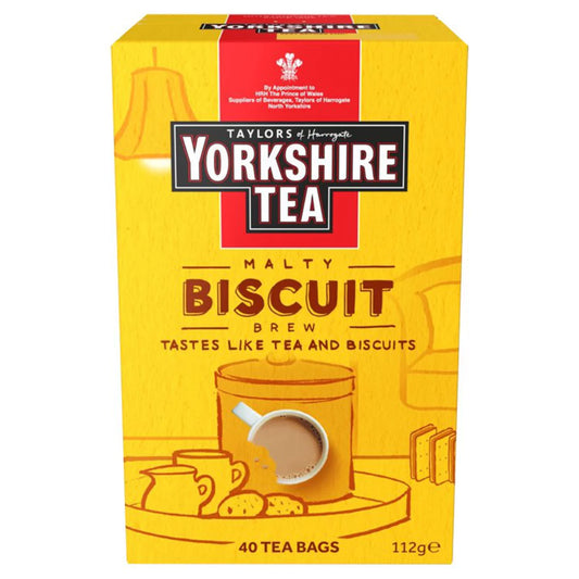 Taylors Of Harrogate Yorkshire Tea Malty Biscuit Brew - 40 Teabags 112G