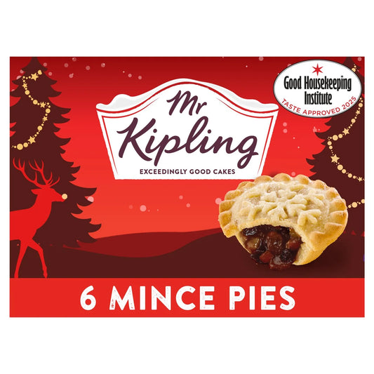 Mr Kipling Christmas Deep Filled Mince Pies 6 pies 360g