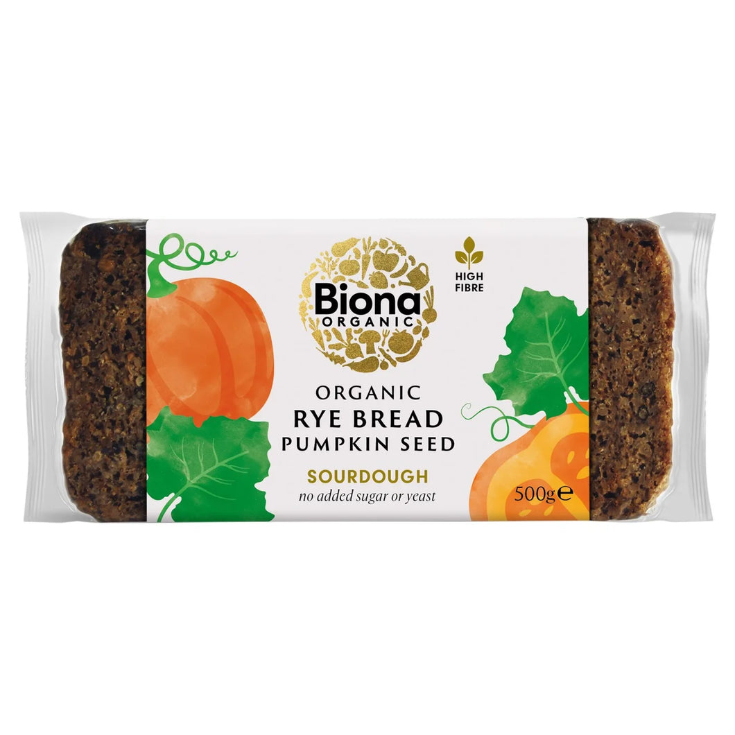 Biona Organic Rye & Pumpkin Seed Bread 500g
