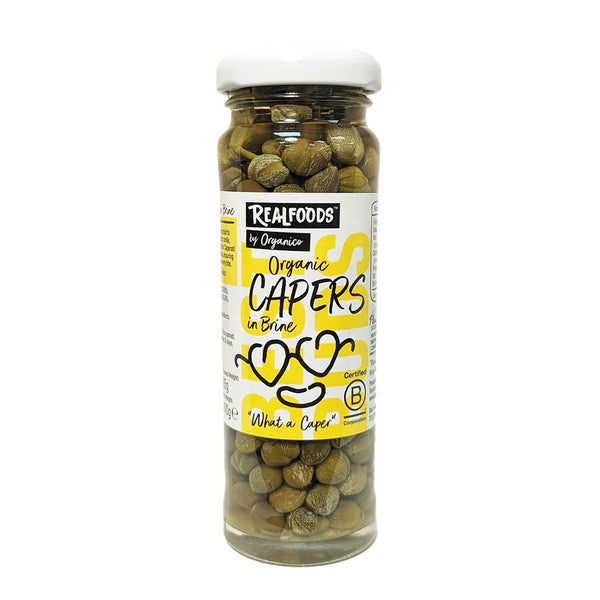 Realfoods Organic Capers in Brine, 100g
