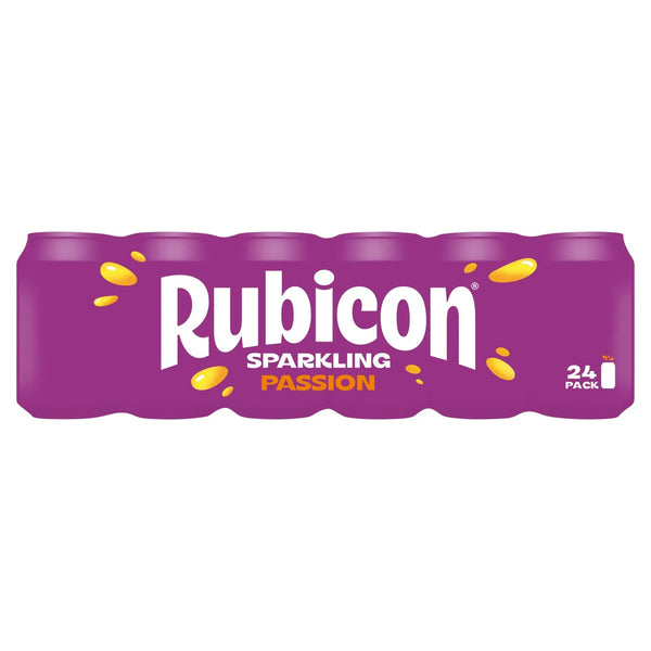 Rubicon Sparkling Passionfruit Juice Soft Drink, 24x330ml