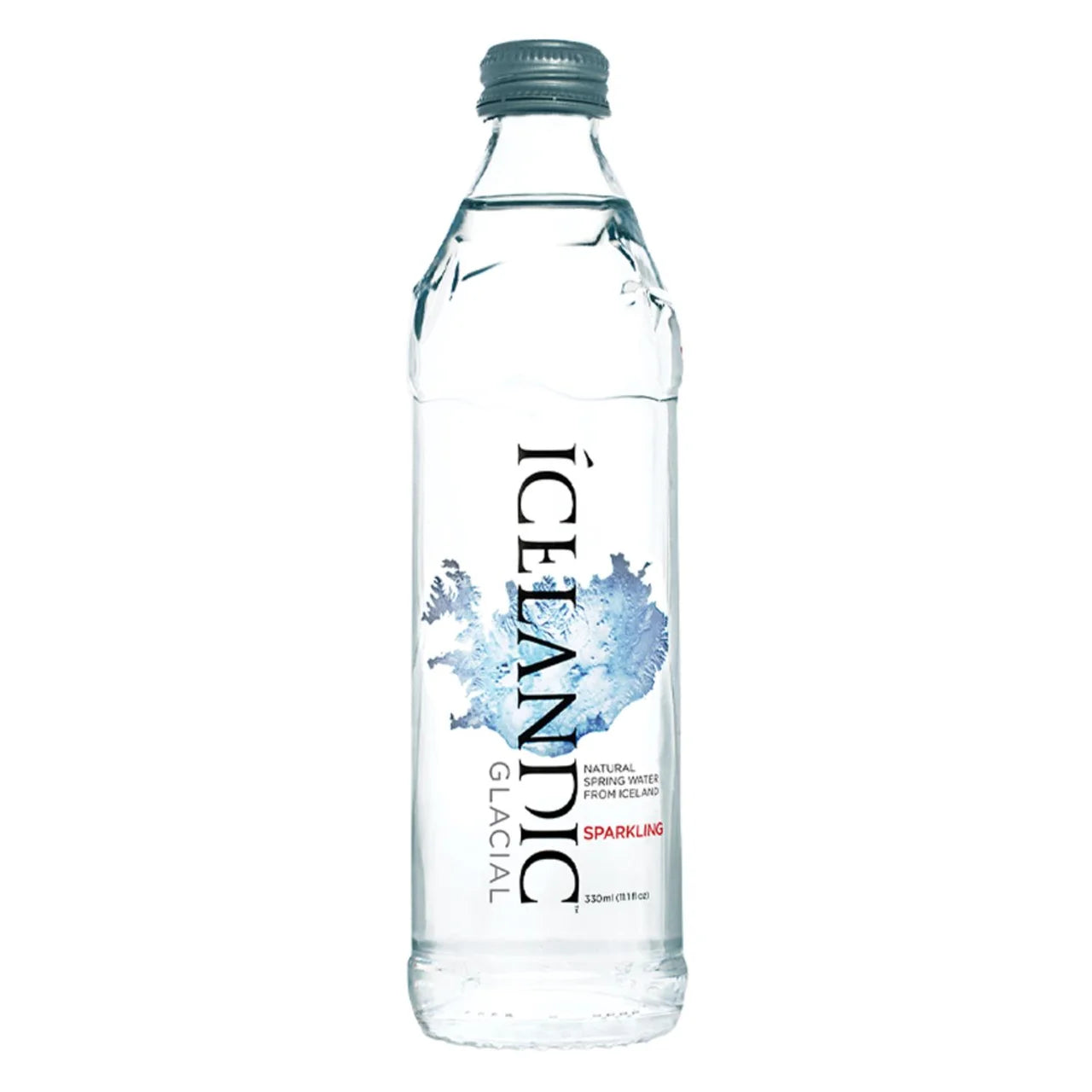Icelandic Glacial Sparkling Mineral Water Glass Bottle 330ml