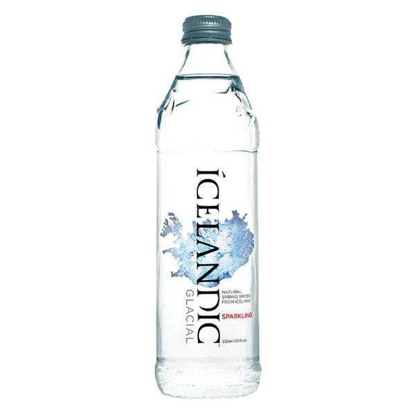 Icelandic Glacial Sparkling Mineral Water Glass Bottle 330ml