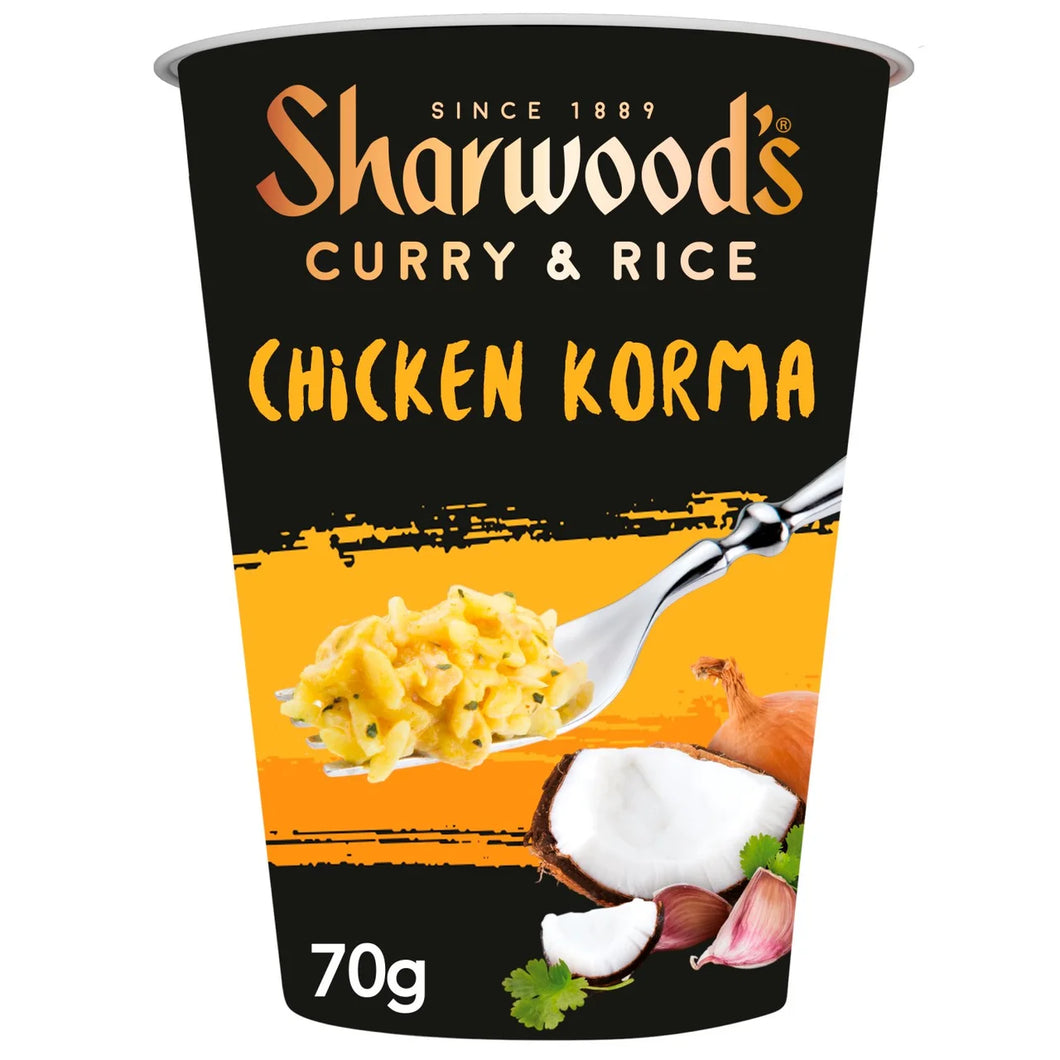 Sharwoods Curry & Rice Chicken Korma Instant Pot 70g