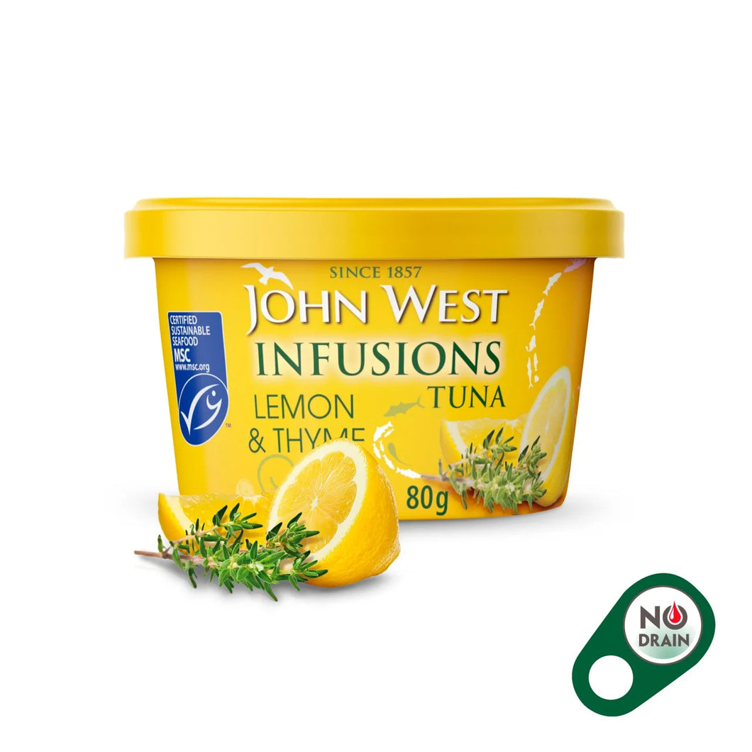 John West Lemon & Thyme No Drain Tuna Infusions 80g
