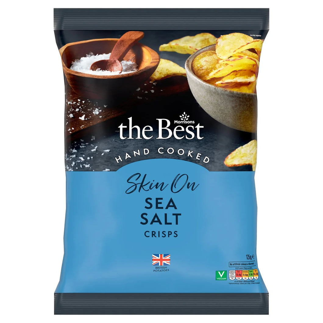 Morrisons The Best Hand Cooked Sea Salted Crisps 125g