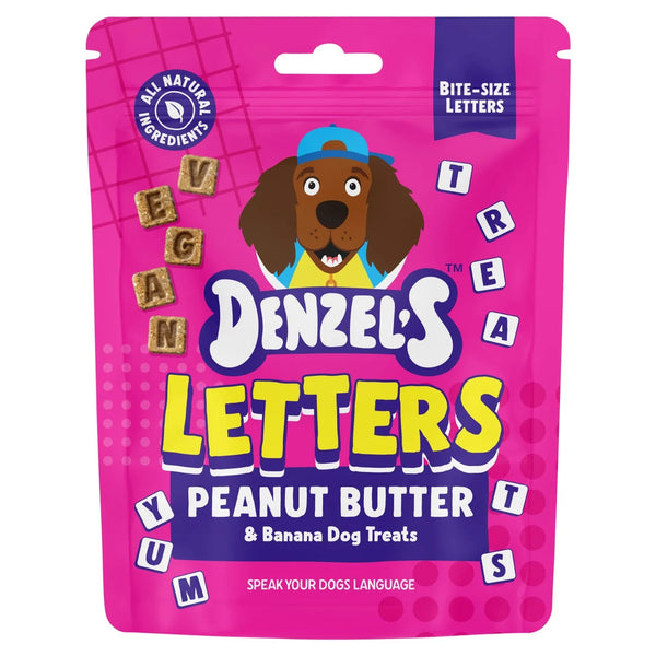 Denzel's Letters Peanut Butter & Banana Dog Treats 90g