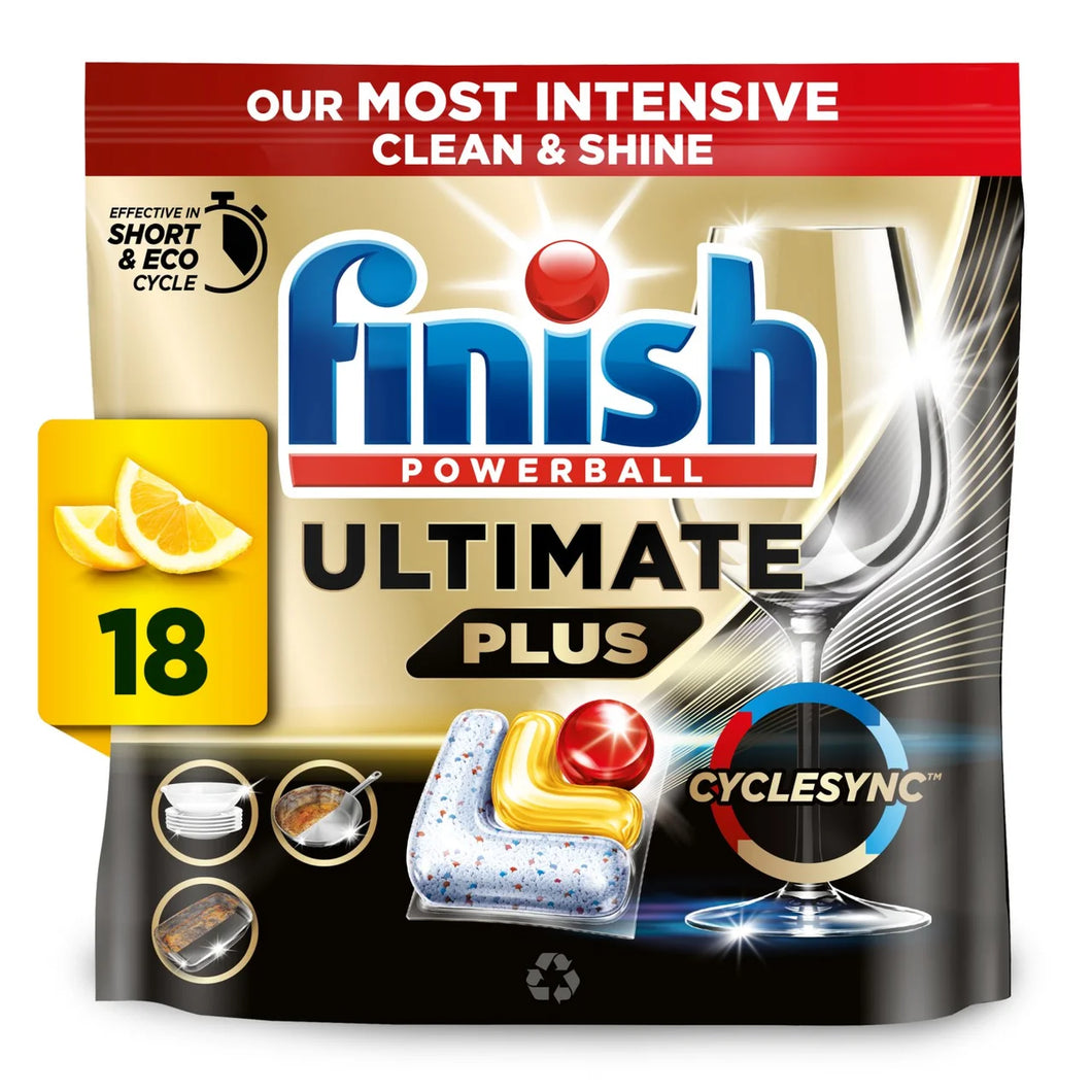 Finish Ultimate Plus All In One Dishwasher Tablets 18 per pack