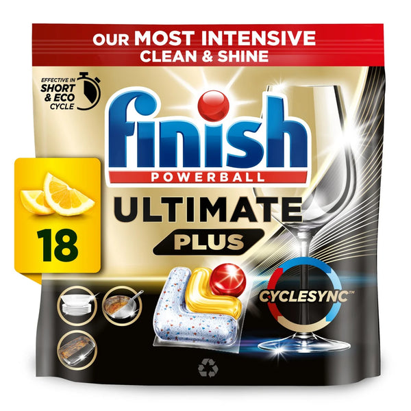 Finish Ultimate Plus All In One Dishwasher Tablets 18 per pack
