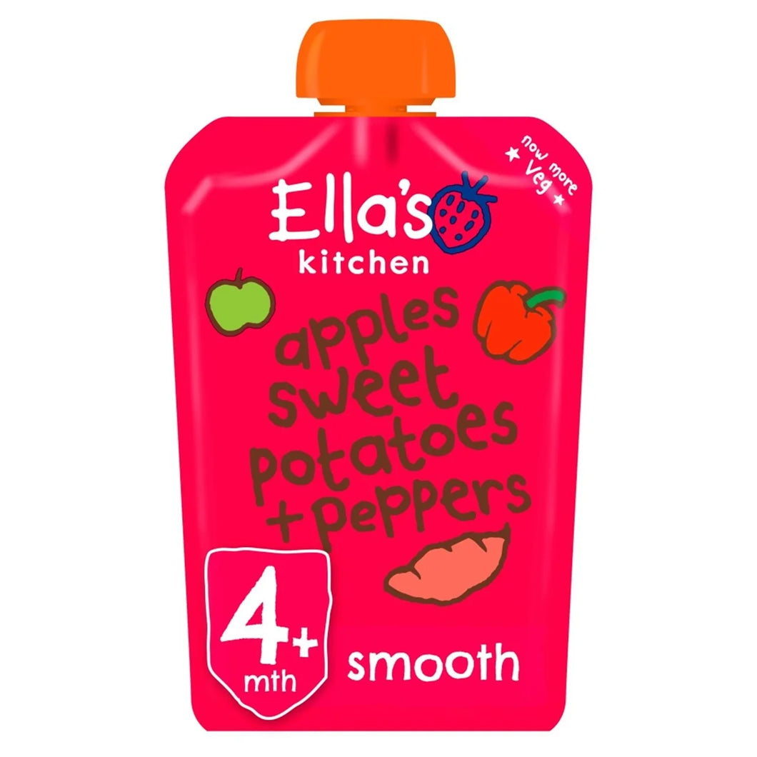 Ella's Kitchen Apples, Sweet Potatoes & Peppers Baby Food Pouch 4+ Months - 120g