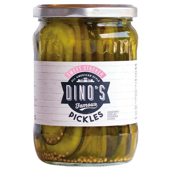 Dino s Famous Sweet Stacker Pickles 530g