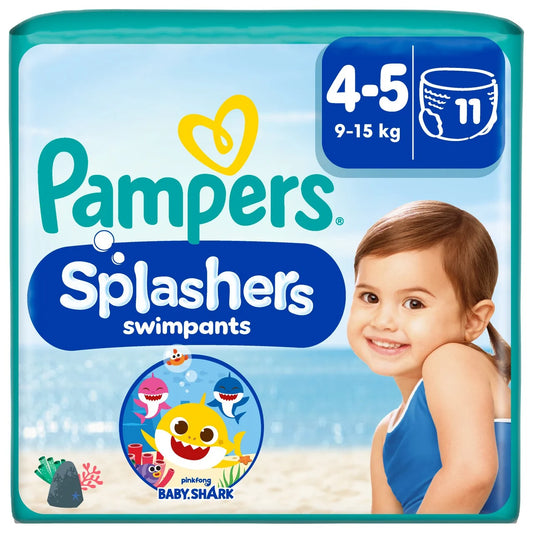 Pampers Splashers Nappy Pants - Size 4-5, 11 Pack