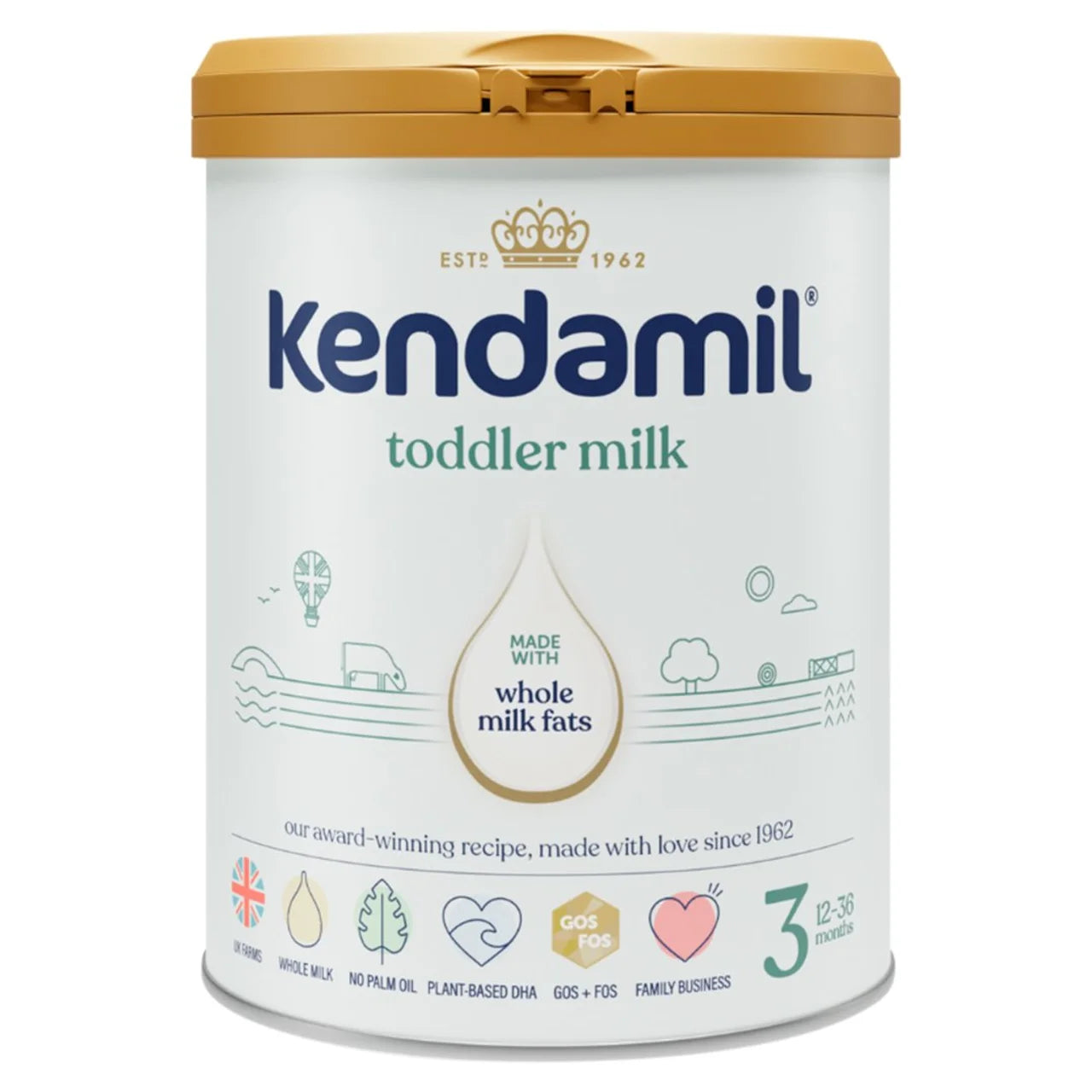 Kendamil 3 Toddler Milk Powder, 12-36 mths - 800g