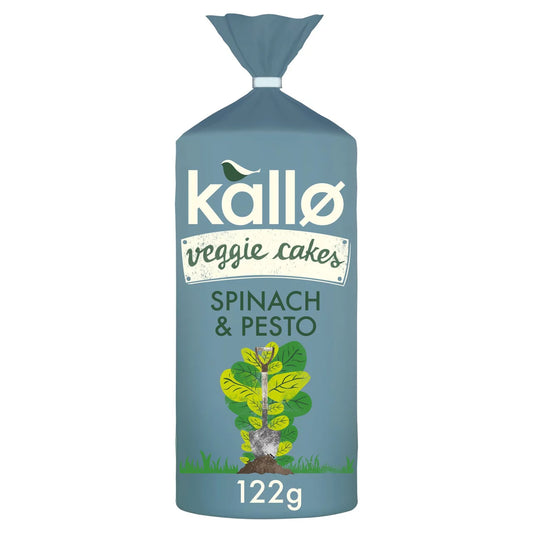 Kallo Lentil & Pea Veggie Cakes - Spinach & Pesto 122G