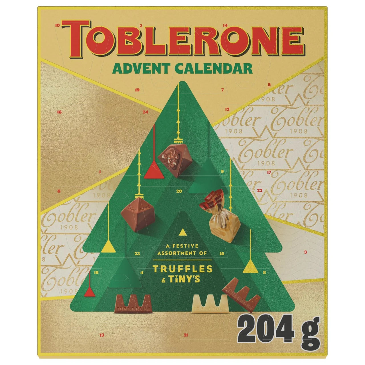 Toblerone Chocolate Truffles & Tiny's Christmas Advent Calendar - 204g