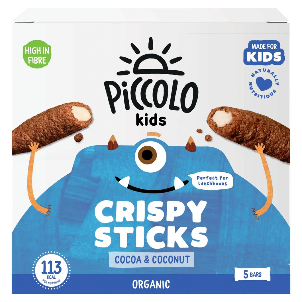 Piccolo Cocoa & Coconut Crispy Sticks Kids Snack Multipack - 5x25g