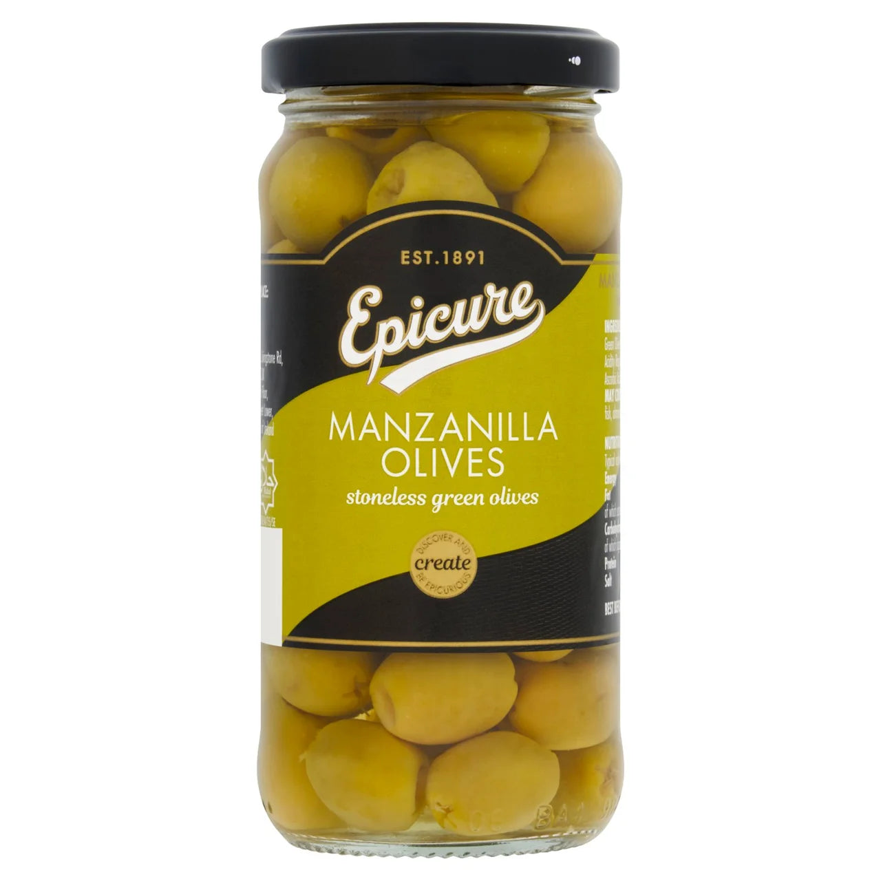 Epicure Manzanilla Stoneless Green Olives 235g