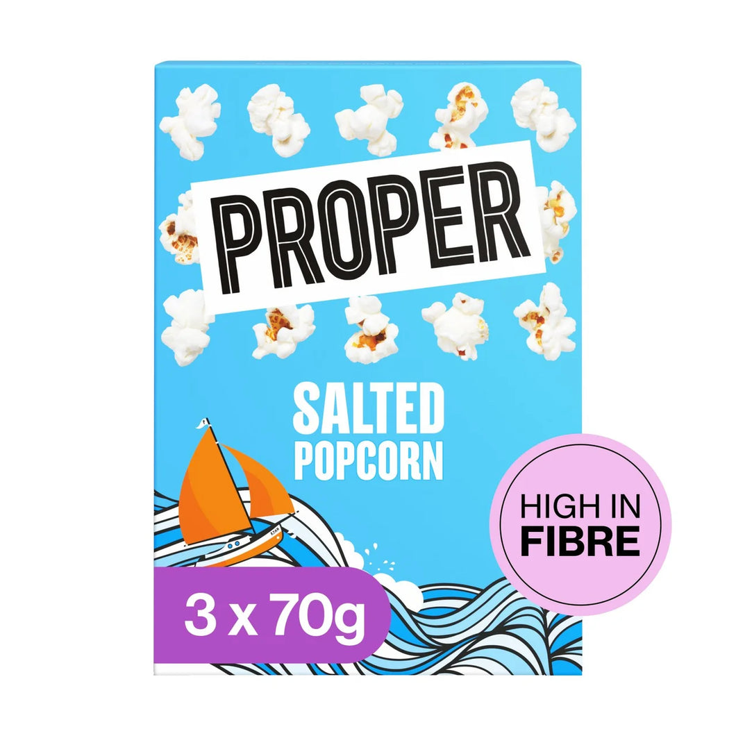 Propercorn Salted Microwave Popcorn - 3x70g