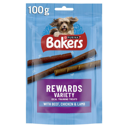 Bakers Rewards Chicken, Beef And Lamb Dog Treats 100g