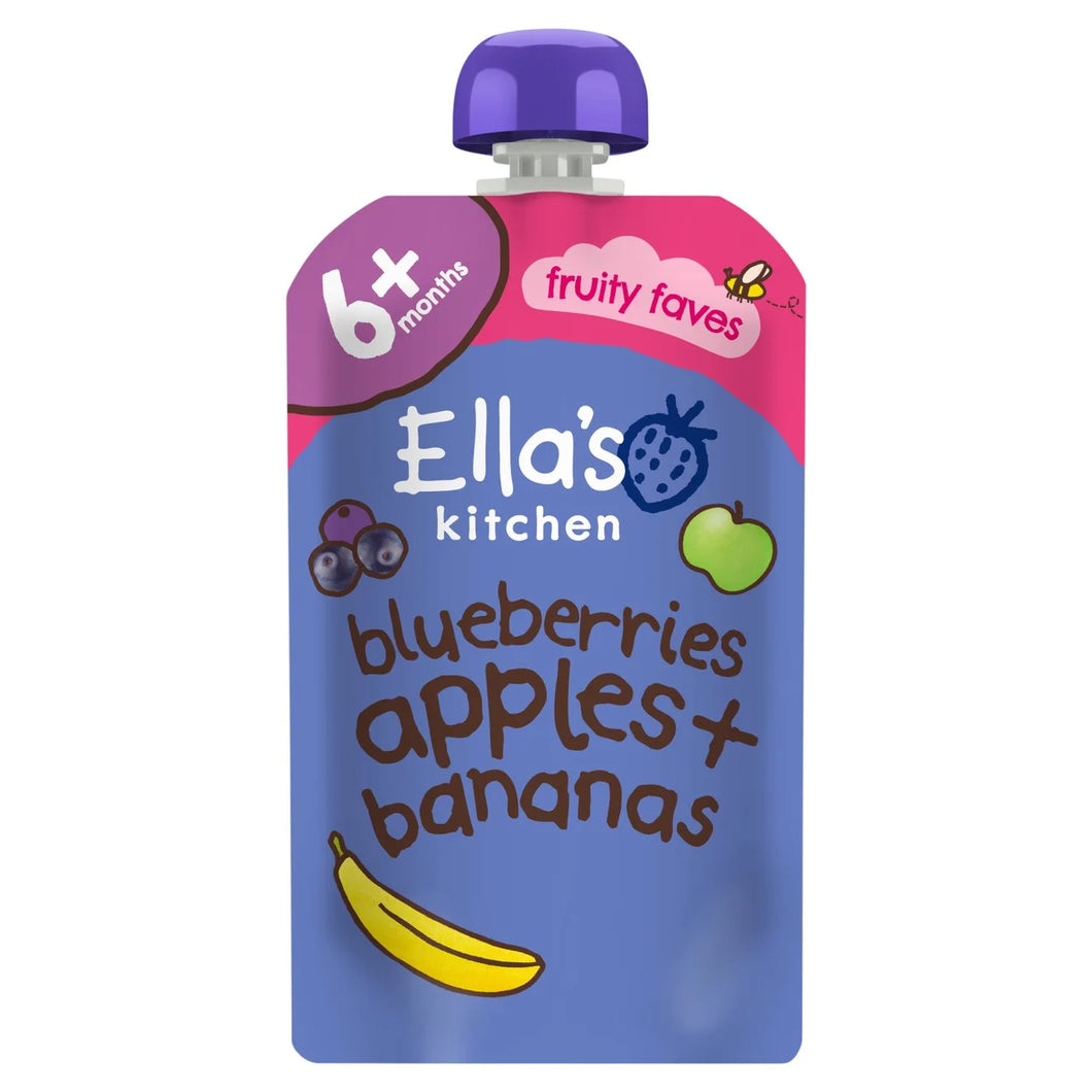 Ella's Kitchen Blueberries, Apples & Bananas Baby Food Pouch 6+ Months - 120g