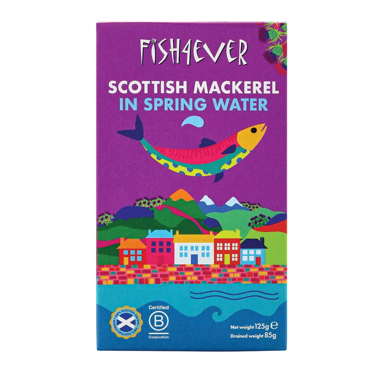 Fish 4 Ever Mackerel in Spring Water 125g
