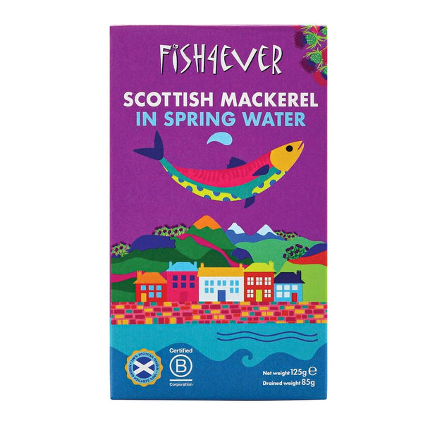 Fish 4 Ever Mackerel in Spring Water 125g