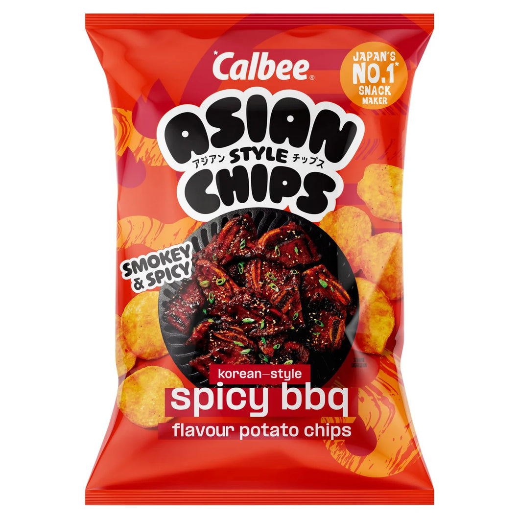 Calbee Asian Style Chips Korean Style Spicy BBQ Share Bag - 130g