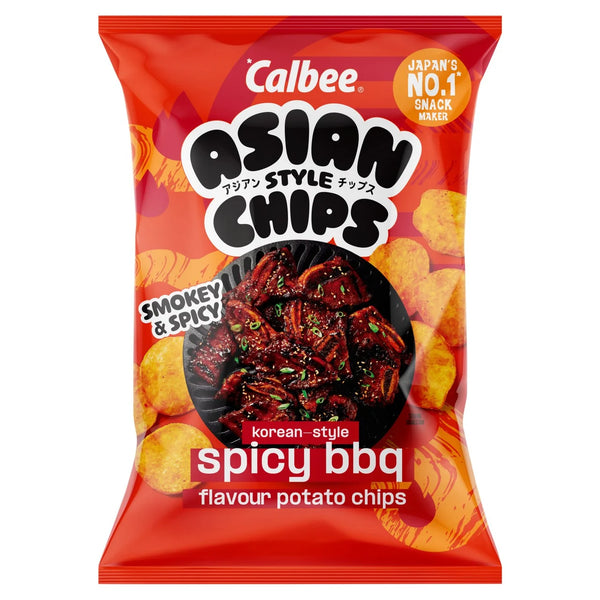 Calbee Asian Style Chips Korean Style Spicy BBQ Share Bag - 130g