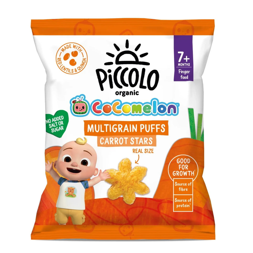 Piccolo Cocomelon Carrot Multigrain Star Puffs 7+ Months - 15g
