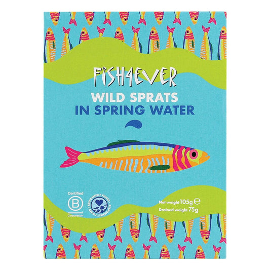 Fish 4 Ever Wild Sprats in Spring Water 110g