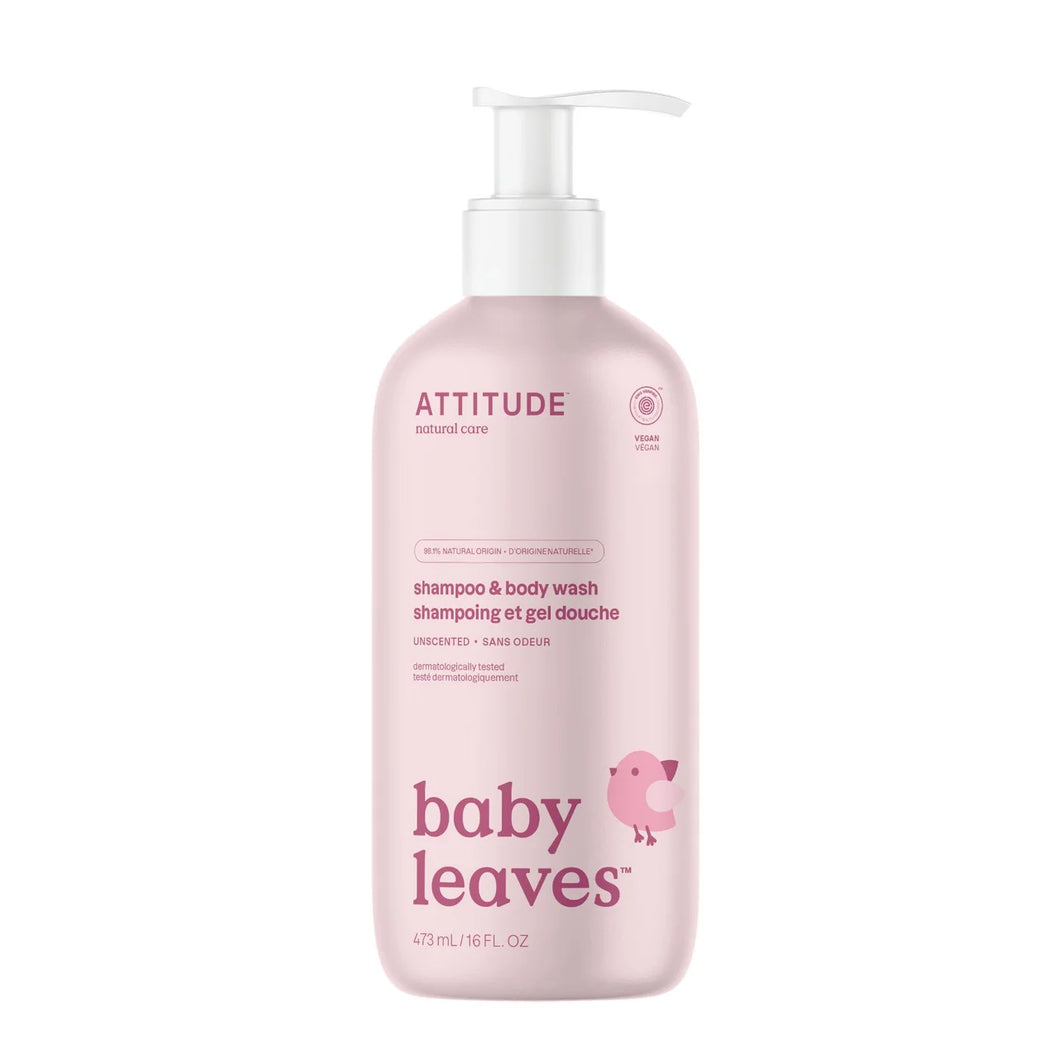 ATTITUDE Baby Leaves 2in1 Shampoo Fragrance Free - 473ml