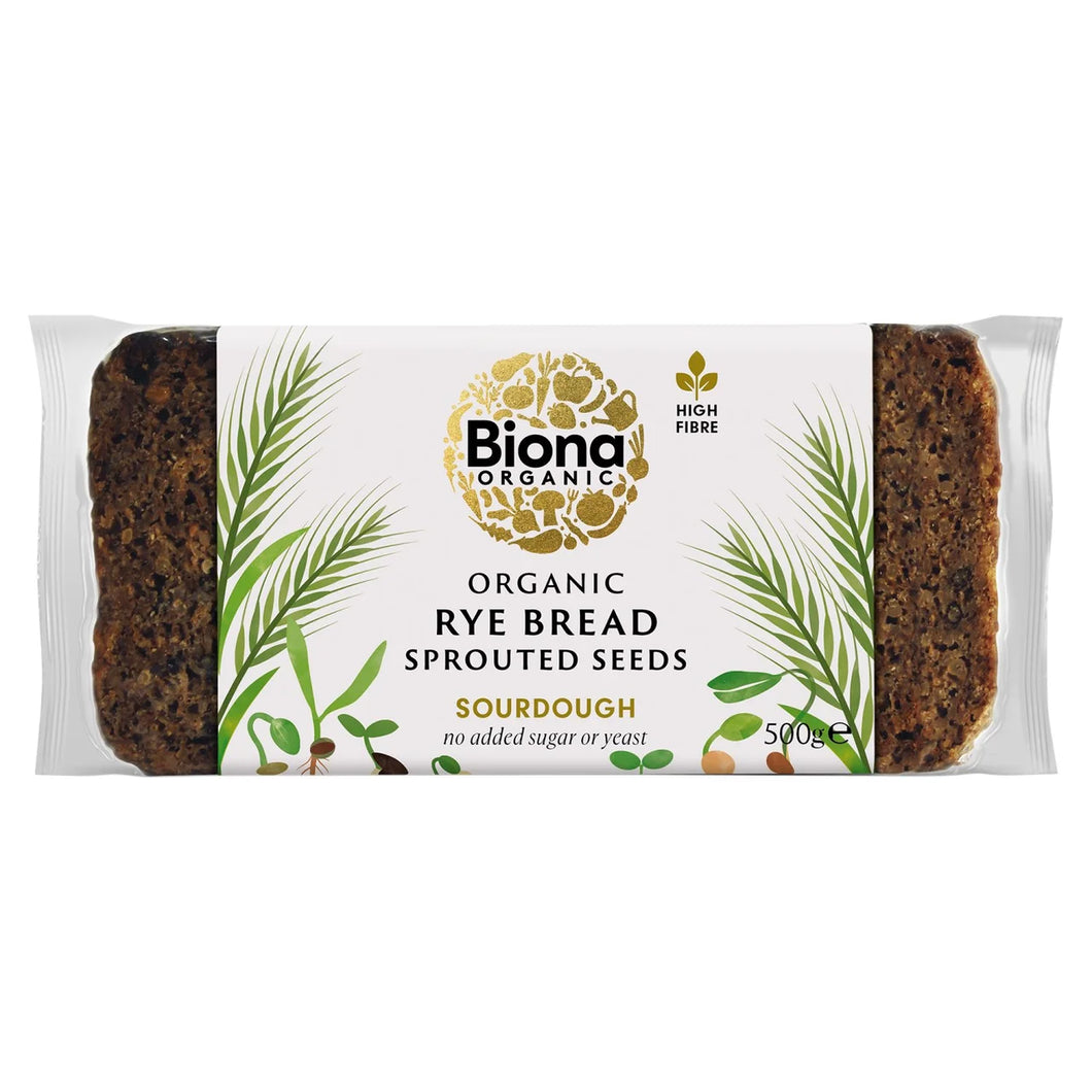 Biona Organic Rye Bread With Sprouted Seeds 500g