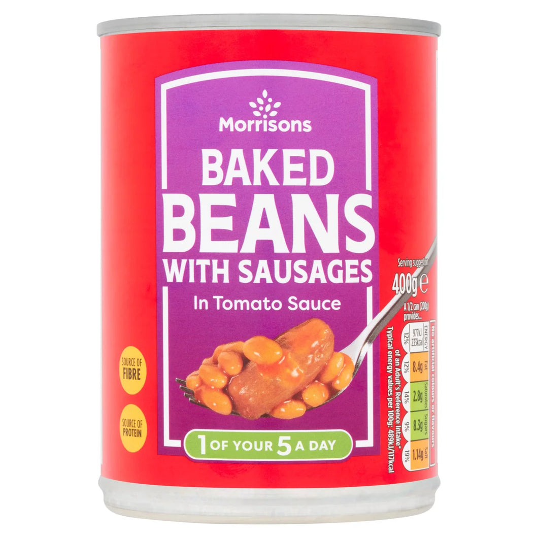 Morrisons Baked Beans & Sausages, 400g