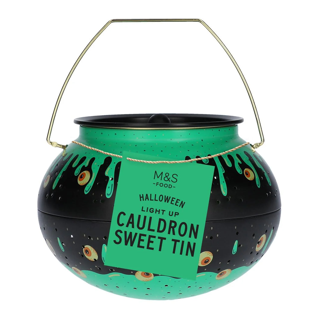 M&S Halloween Light Up Cauldron Sweet Tin 210g