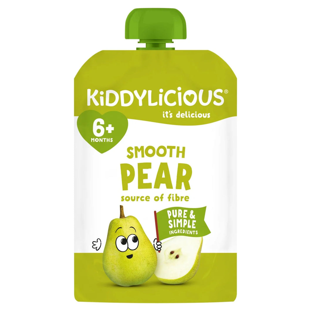 Kiddylicious Smooth Pear Baby Food Pouch 6+ Months - 100g