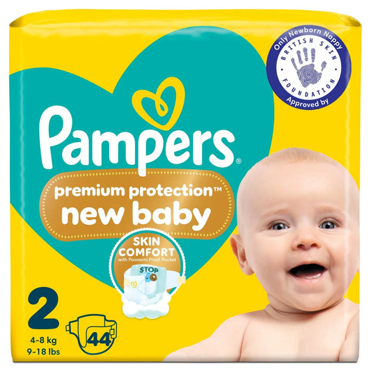 Pampers New Baby Nappies - Size 2, 44 Pack