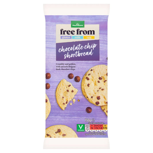 Morrisons Free From Chocolate Chip Vegan Shortbread 150g