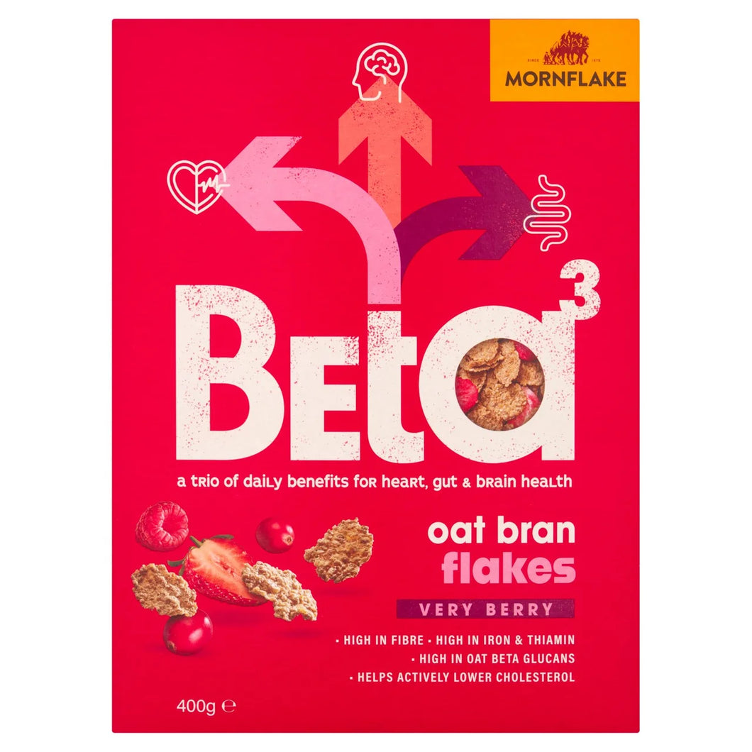 Mornflake Beta 3 Oatbran Flakes Very Berry, 400g